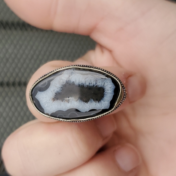 New Solar Agate 925 Silver Statement Ring. - Picture 12 of 14